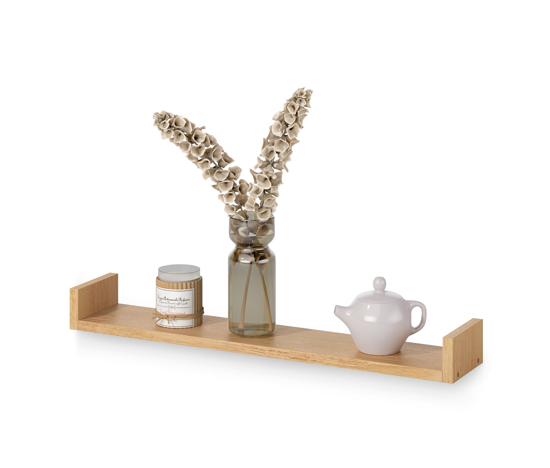 Tchibo - Wandregal - 80x15x8cm - braun -