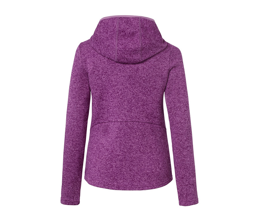 Rückansicht der Strickfleece-Jacke, beere.
