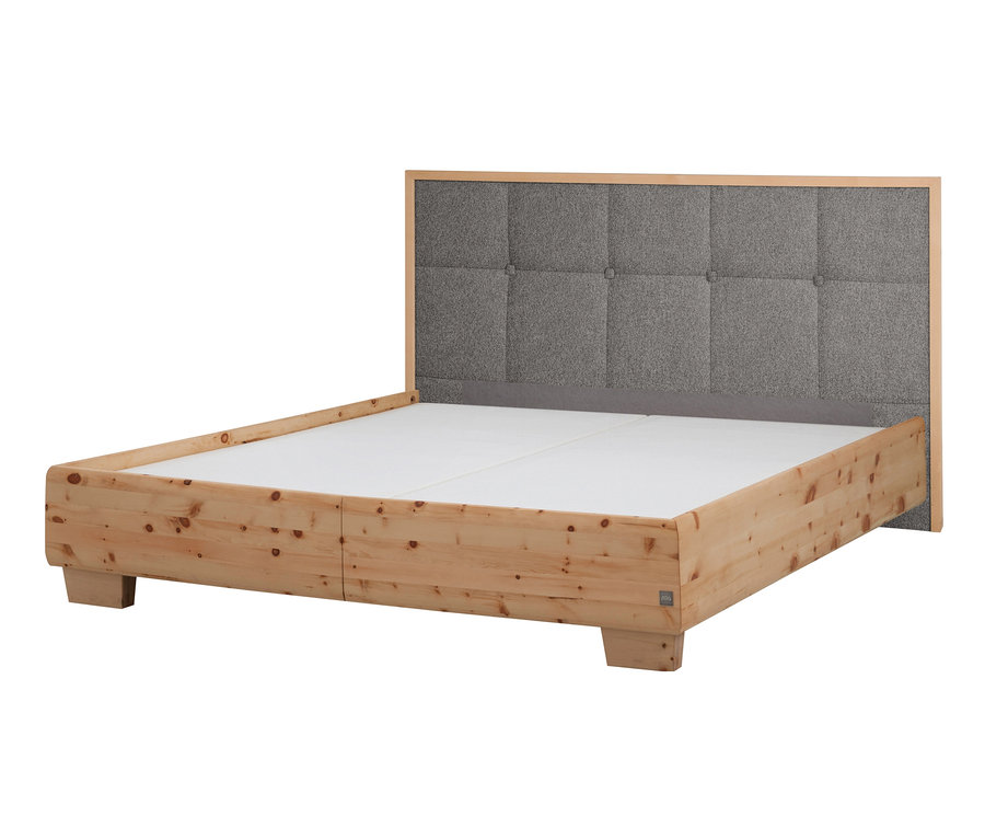 Boxspringbett »Pure Pine«, 180 x 200 cm, mit gepolstertem Kopfteil und Matratze.