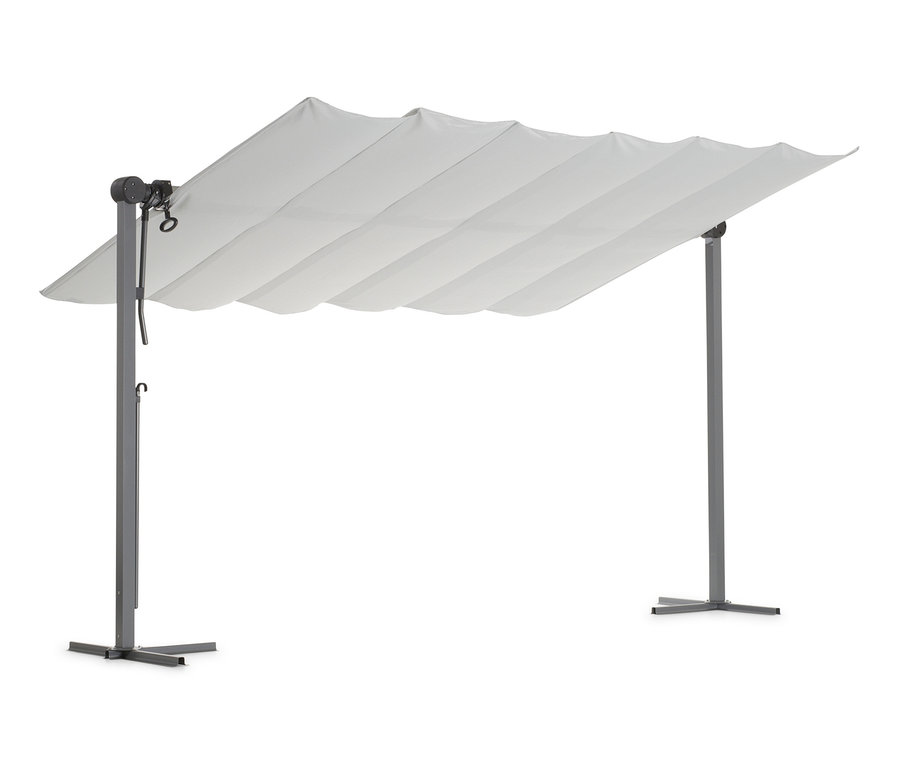 Leco Sonnendach, 400 x 250 cm, hellgrau.