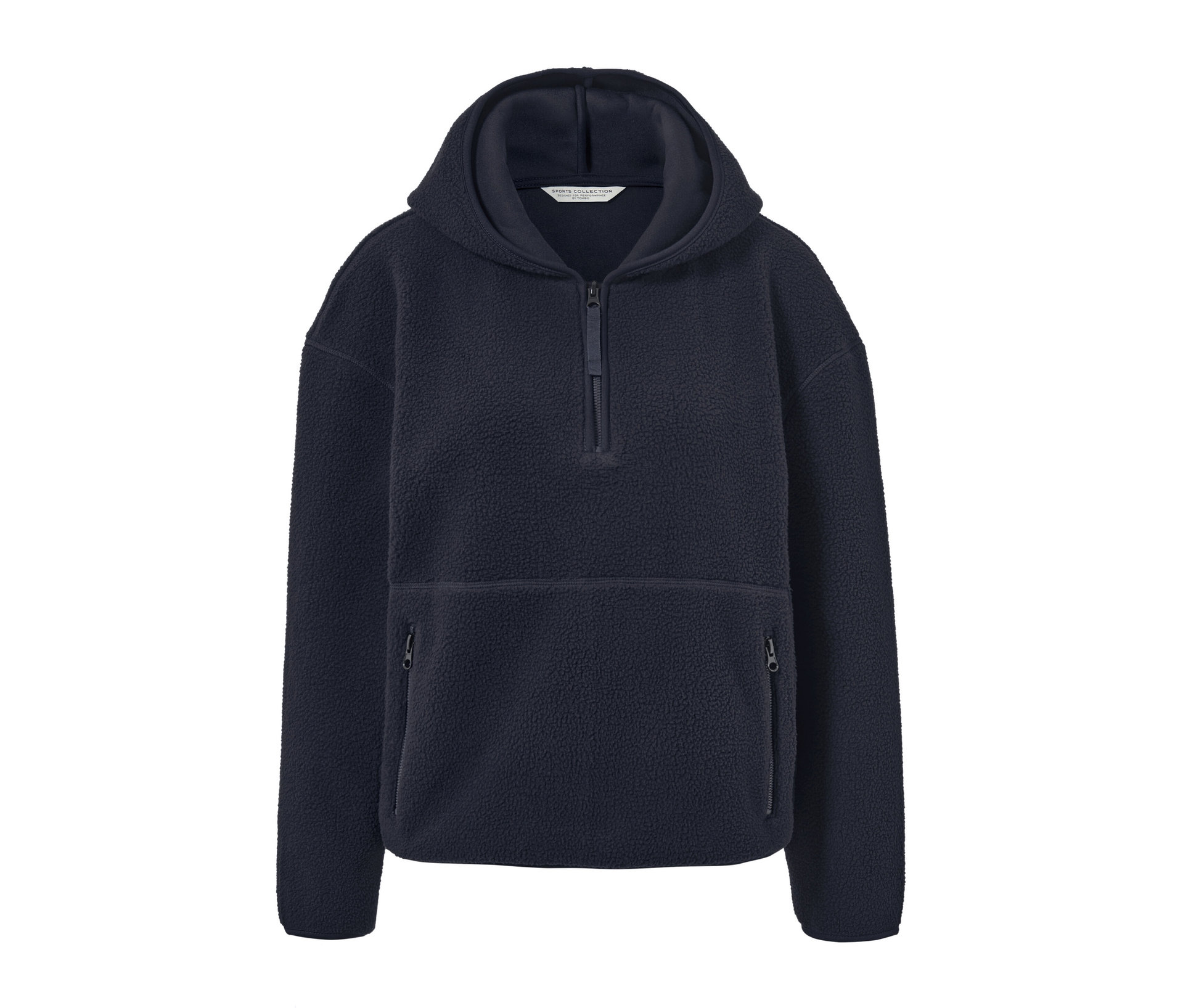Teddy-Kapuzenpullover - Damen - Gr. M - dunkelblau - dunkelblau