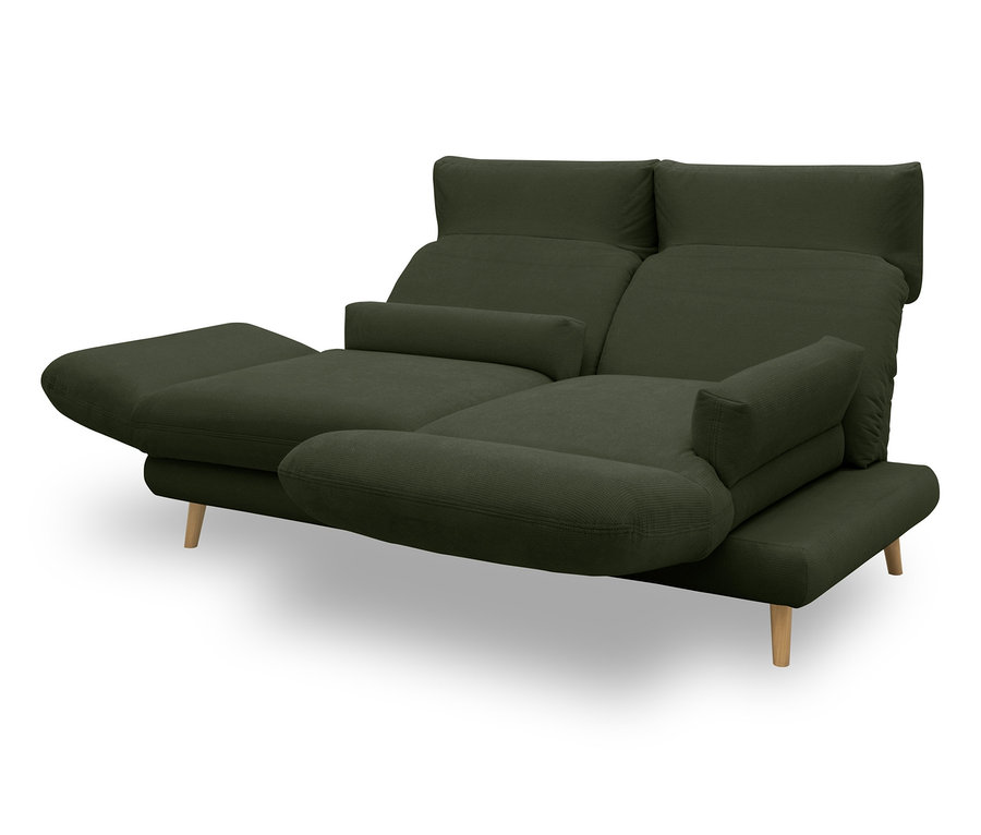 Grünes, drehbares 2-Sitzer-Sofa »Malaga« der DOMO collection.