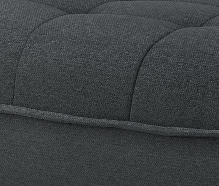 Detailansicht des anthrazitfarbenen DOMO collection Loungesessels »Lugo«.