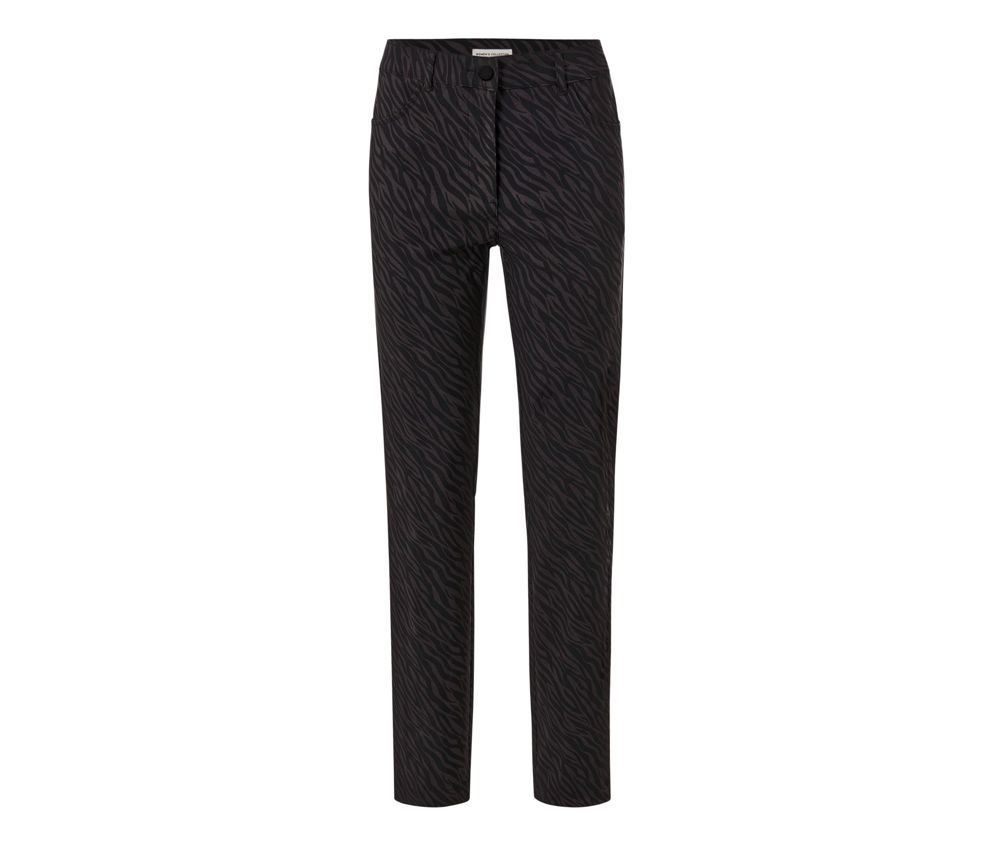 Tchibo - Bedruckte Bengalin-Hose - Damen - Gr. 38 - anthrazit/print