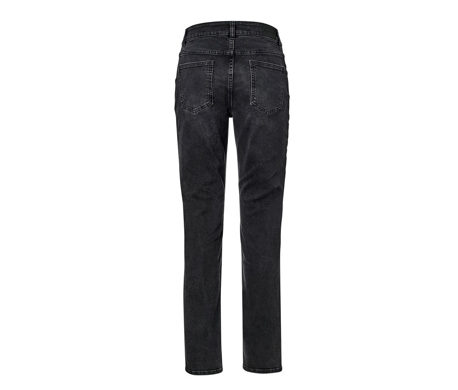 Rückansicht einer schwarzen Slim Jeans – Fit »Emma«.