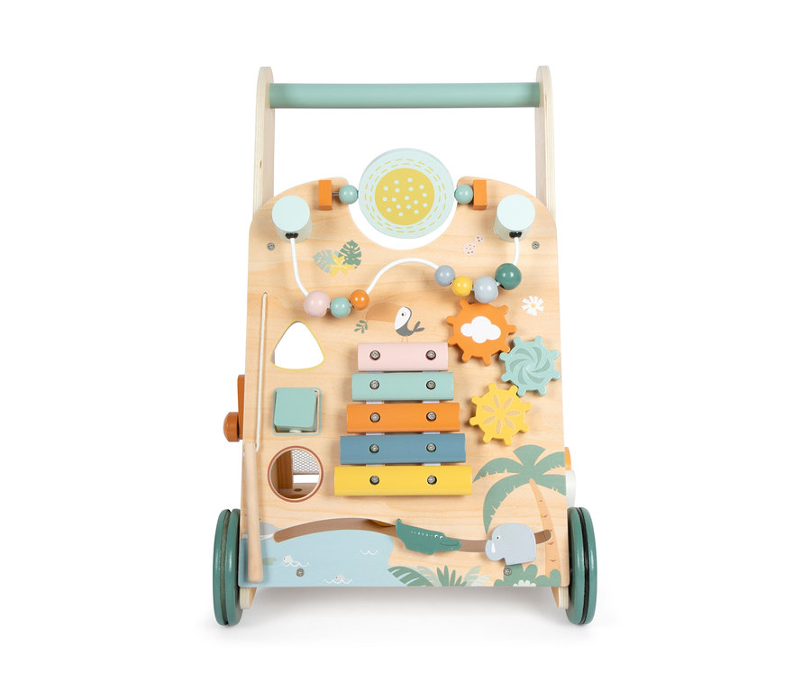 small foot Lauflernwagen »Safari« aus Holz mit Xylophon und Motorikelementen.