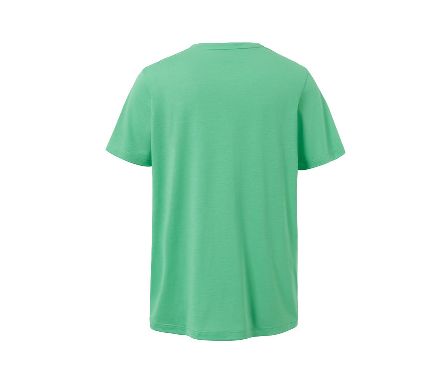 Rückansicht eines grünen Sportshirts.