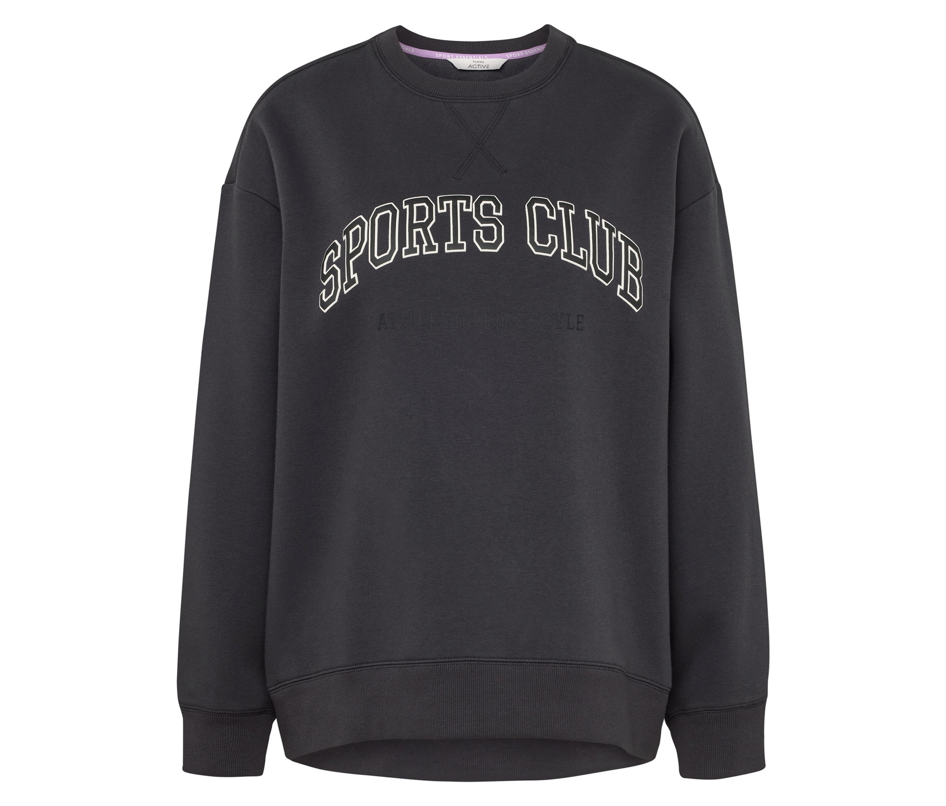 Sport-Sweatshirt - Damen - Gr. L - anthrazit/print - anthrazit