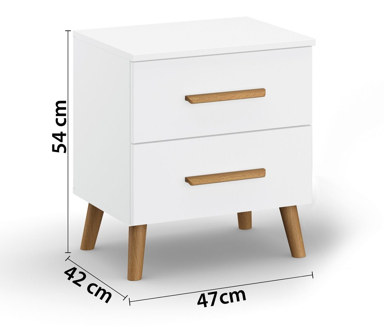Thumbnail - rauch Nachttisch »Skandi« - 47x42x54cm - braun - Holz / Eichenholz