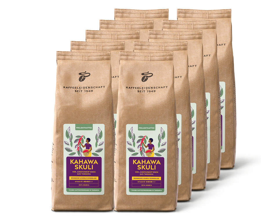 Projektkaffee Kahawa Skuli - 10 x 500 g Ganze Bohne