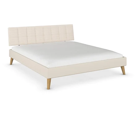 Weißes rauch Bett »Mavi-Extra« mit Polsterkopfteil.