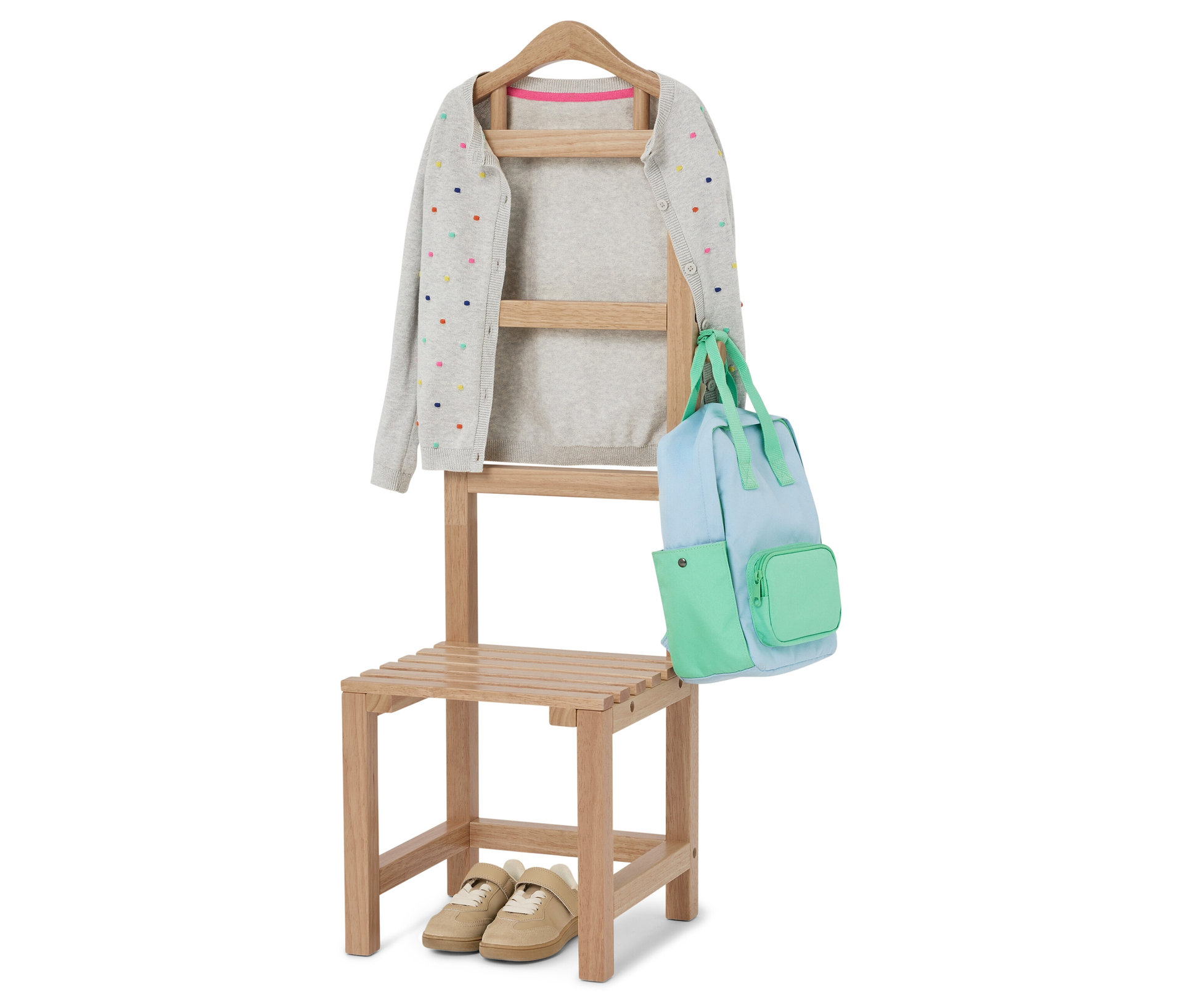 Tchibo - Stummer Diener für Kinder - 36x30x100,5cm - naturfarben -