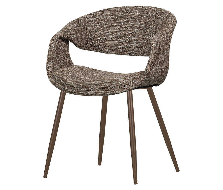 WOOOD Esszimmerstuhl »Yossi« mit Metallfuß, 2er-Set, kupfer-braun.