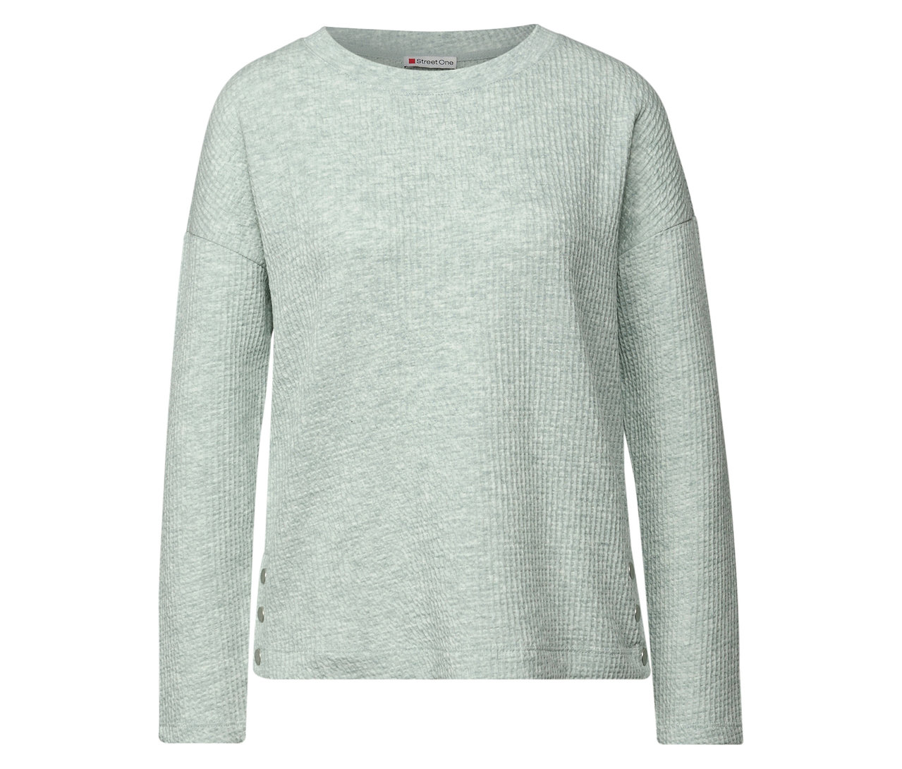 Hellblaues Street One Shirt mit Struktur.