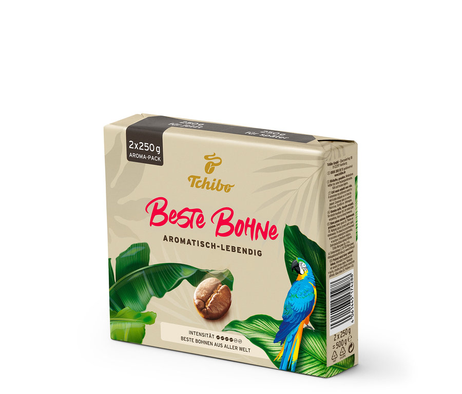 Packung Beste Bohne gemahlener Kaffee.