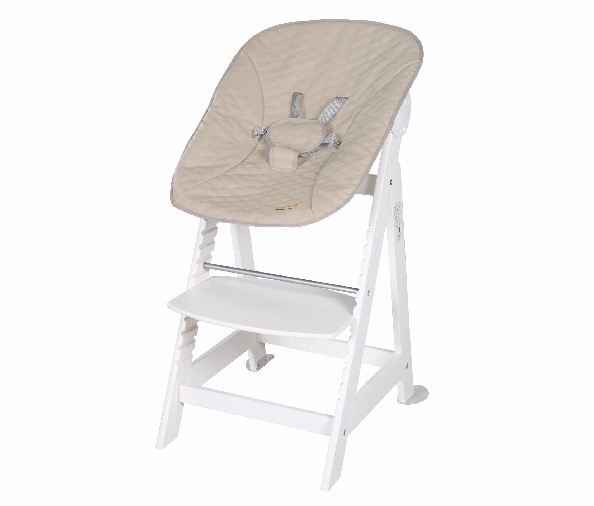 Roba »Born up Greyish« 2-in-1-Hochstuhl - 44,5x54x80cm - weiß -