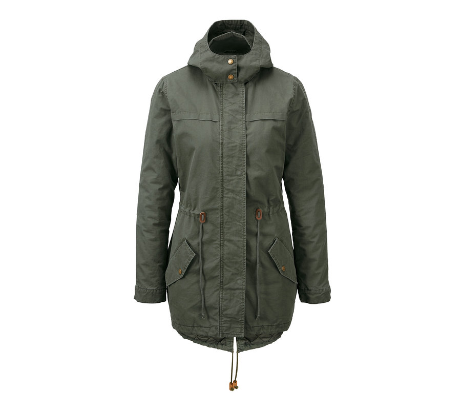 Grüner Parka.