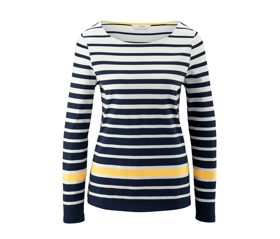 Gestreiftes Langarmshirt.