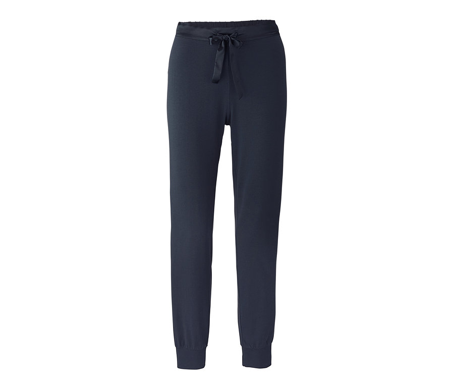 Dunkelblaue Pyjamahose mit Kordelzug.