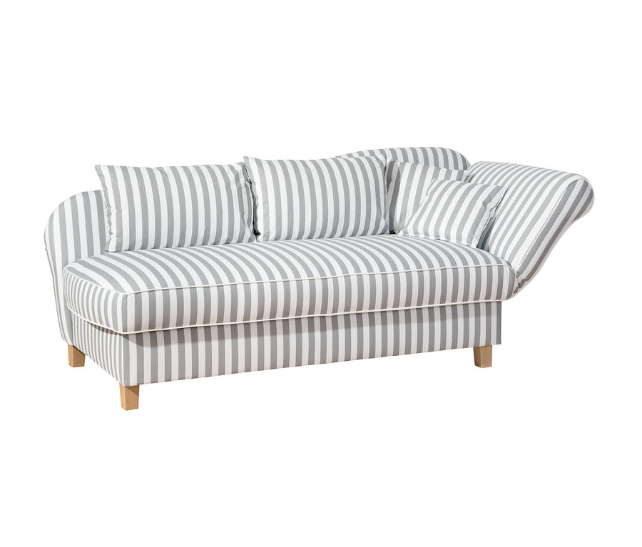 Gestreifte Recamiere »Saturn« mit Stauraum, rechts.