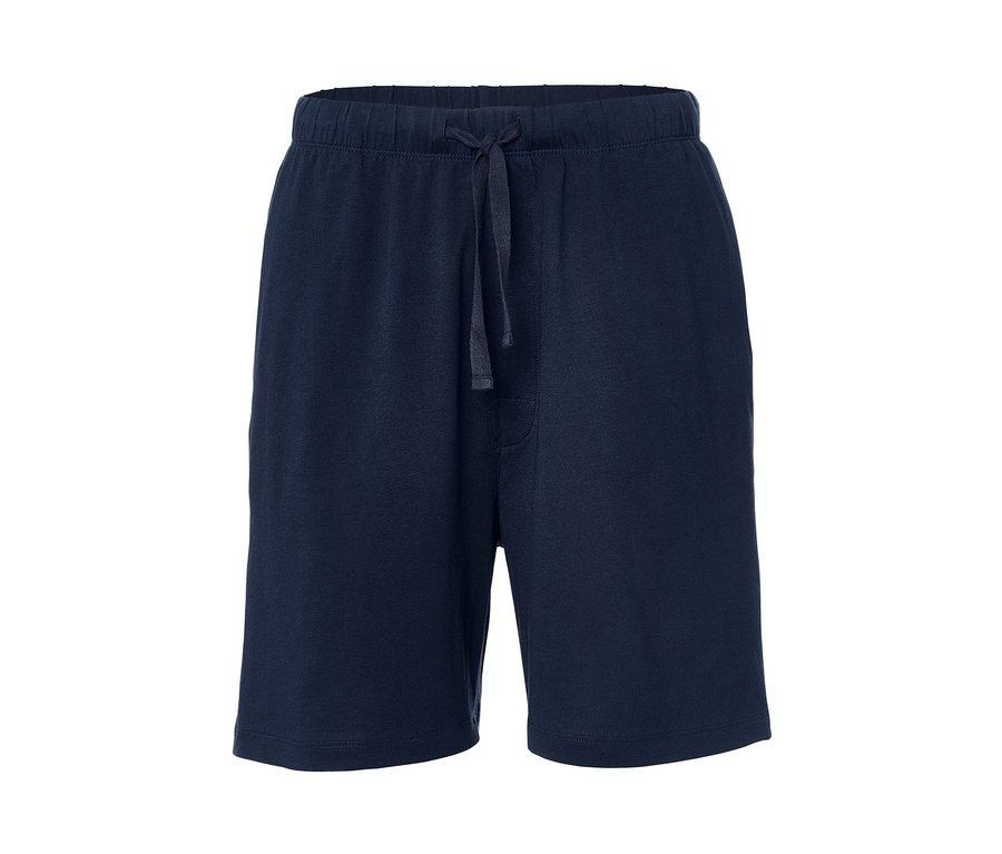 Eine marineblaue Shorty-Pyjama.