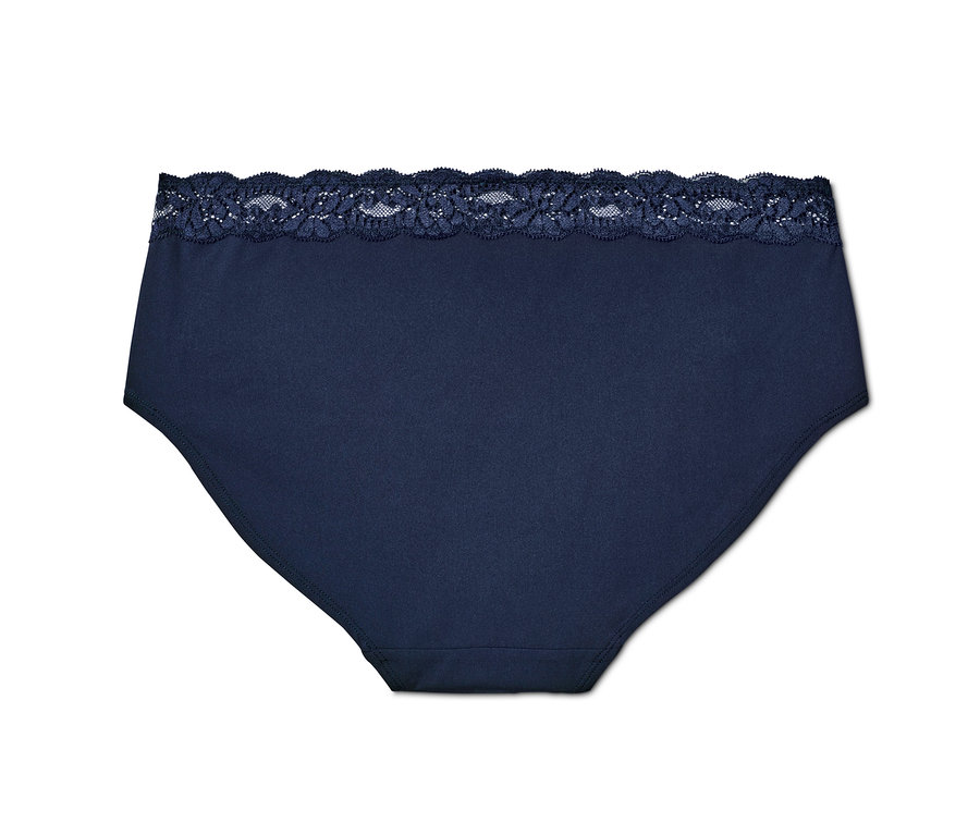 Marineblaue 5 Pantys mit Spitze.