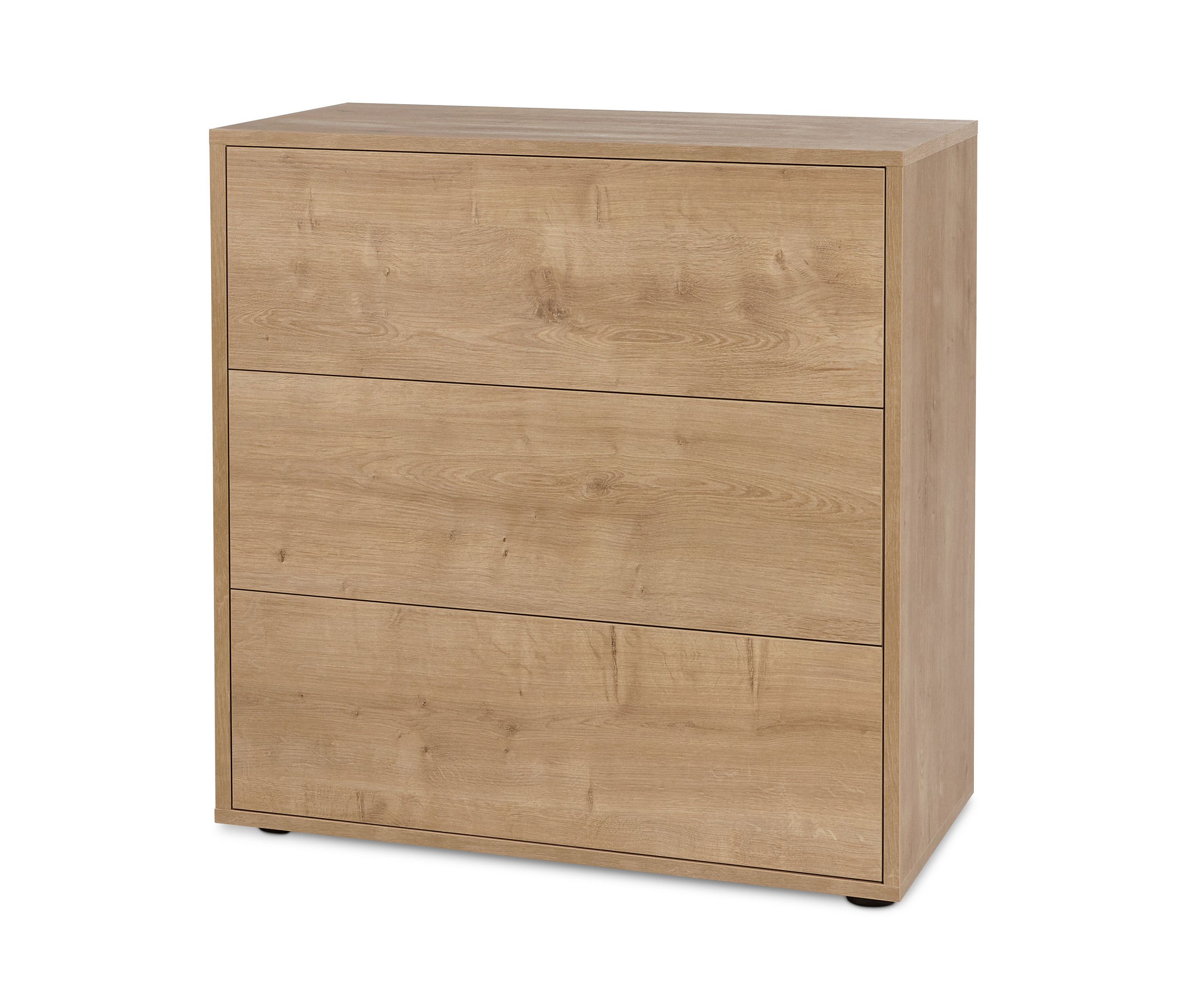 Ein Regalmodul »Flemming« ca. 75 x 75 cm mit 3 Schubladen im Eichendekor.