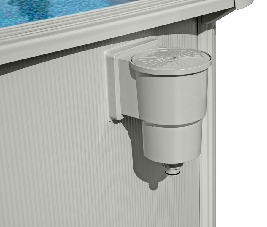 Detail eines grauen Skimmers am Bestway® Hydrium Pool.