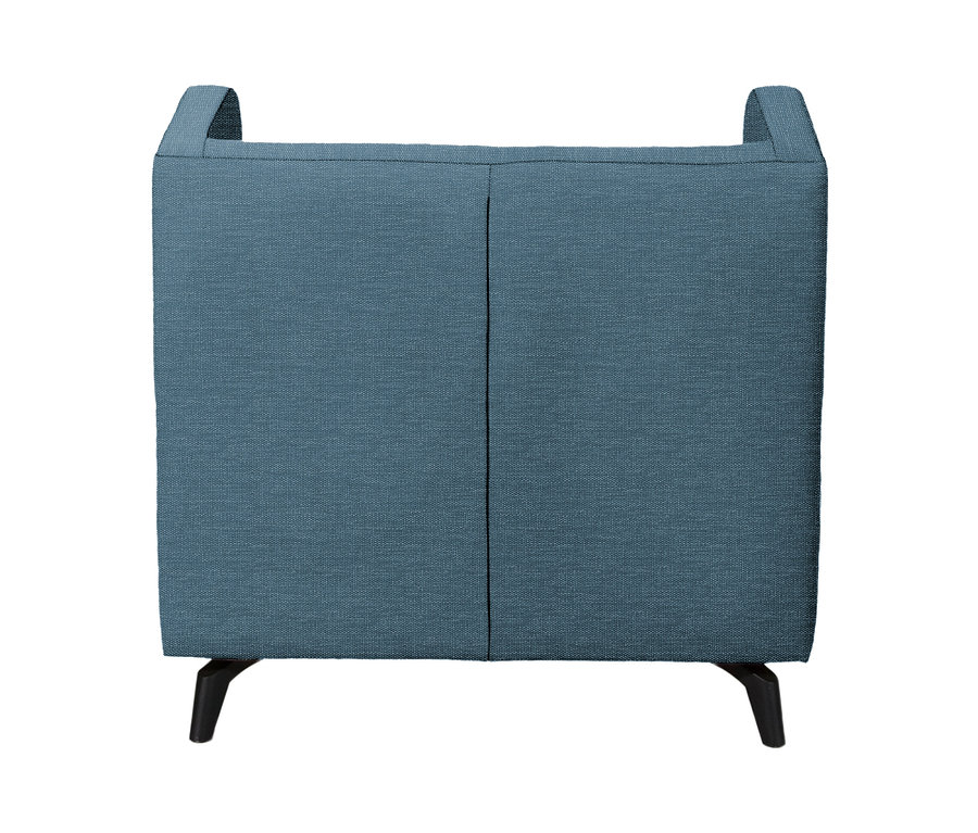 Detailansicht der brillantblauen Chaiselongue »Samira«.