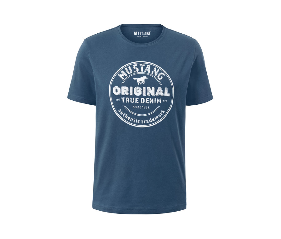 Blaues T-Shirt »Mustang«.
