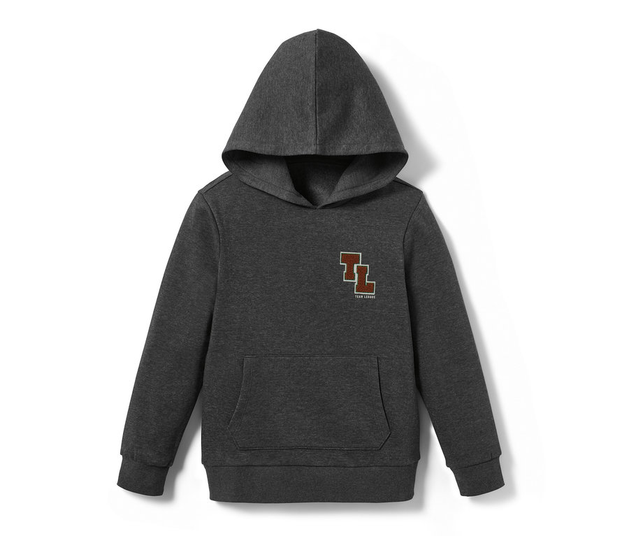 Grauer Sweat-Hoodie.
