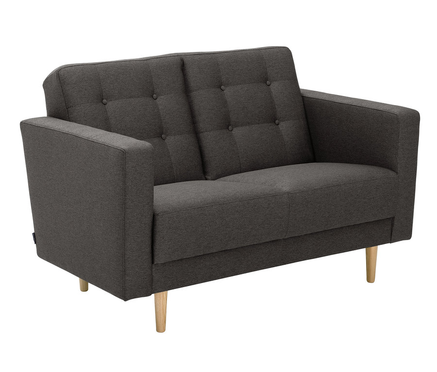 Anthrazitfarbenes 2-Sitzer-Sofa »Janny«.
