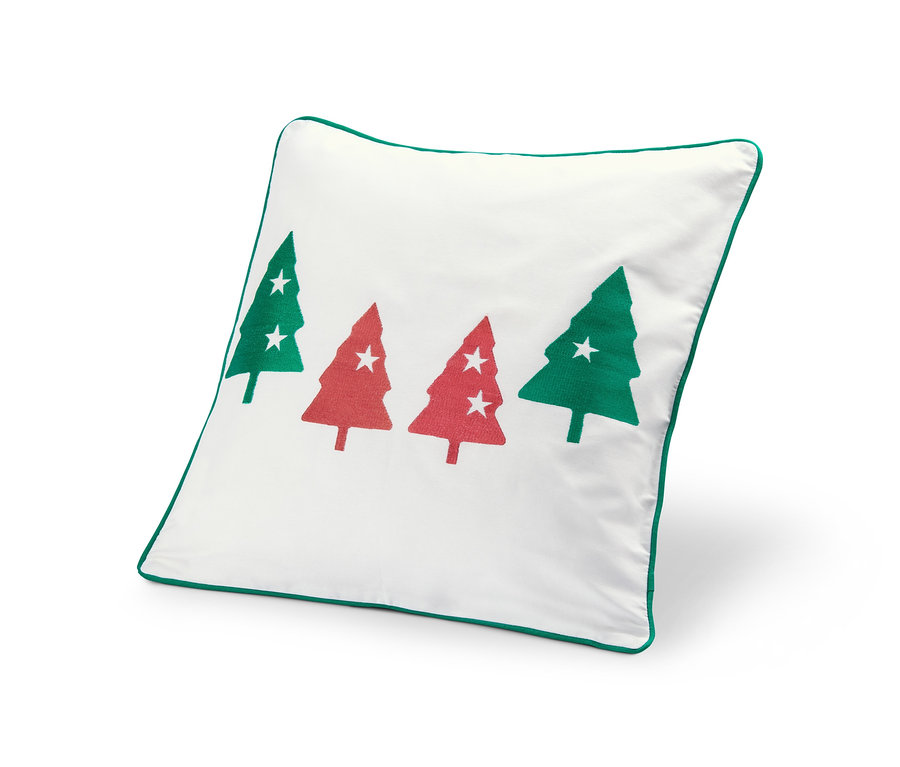 Dekokissenbezug mit Weihnachtsmotiv.