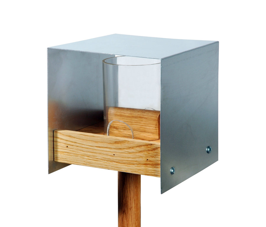 Dobar-Vogelfutterhaus »Bauhaus II«, Eiche und Aluminium.