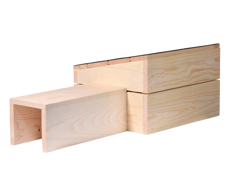 Igelhaus-Bausatz horizontal dargestellt.
