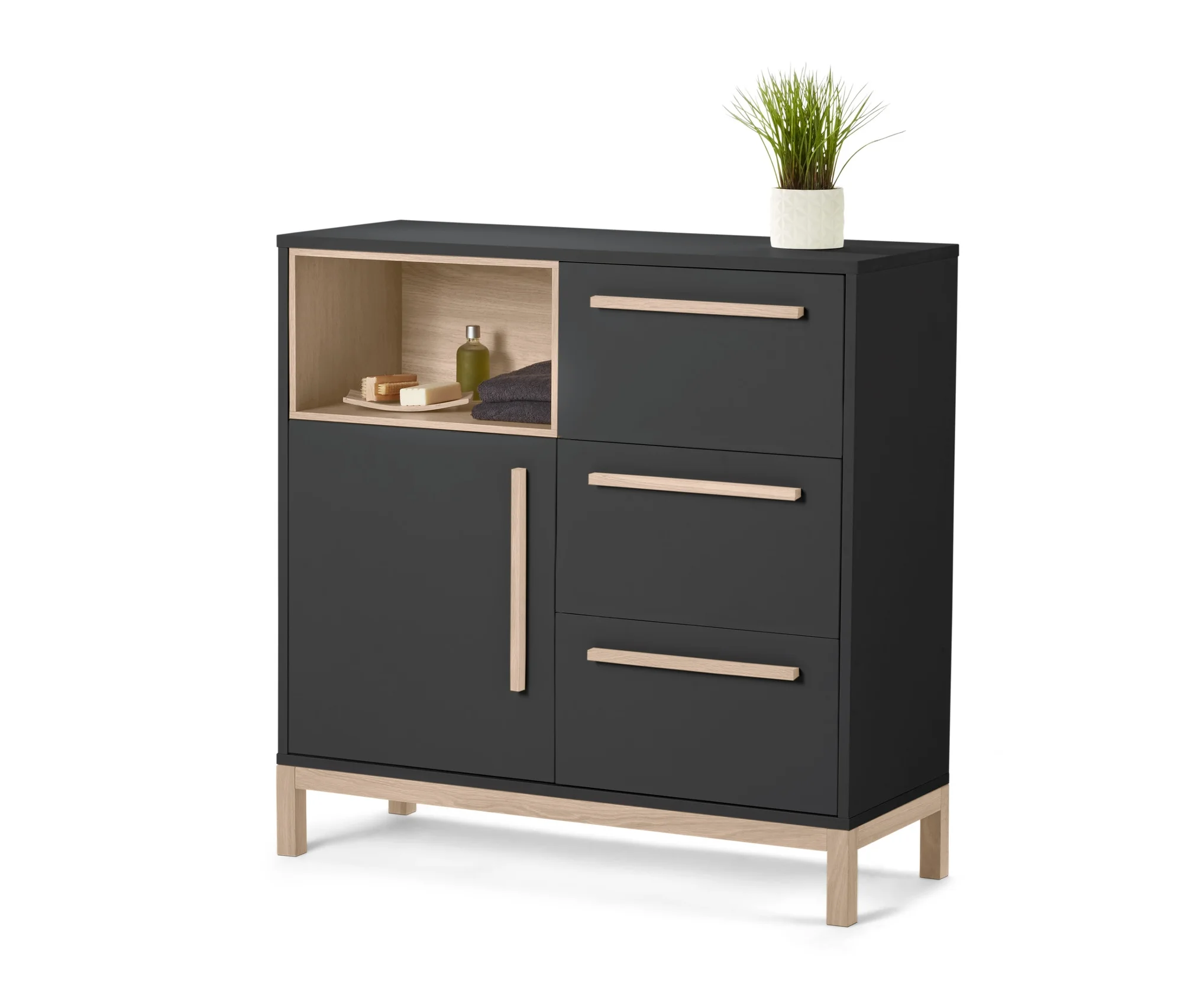 Tchibo - Bad-Sideboard »Eklund« - 90x35x89,5cm - anthrazit -