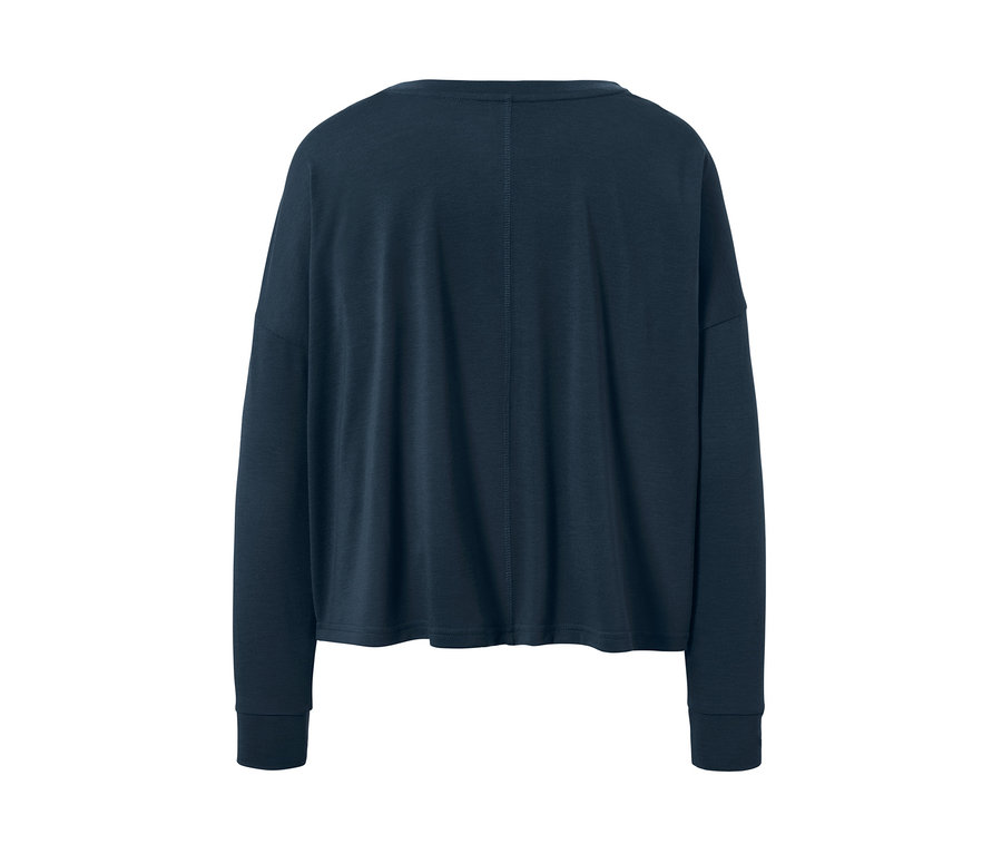 Blaues 2-in-1-Sportshirt von hinten.