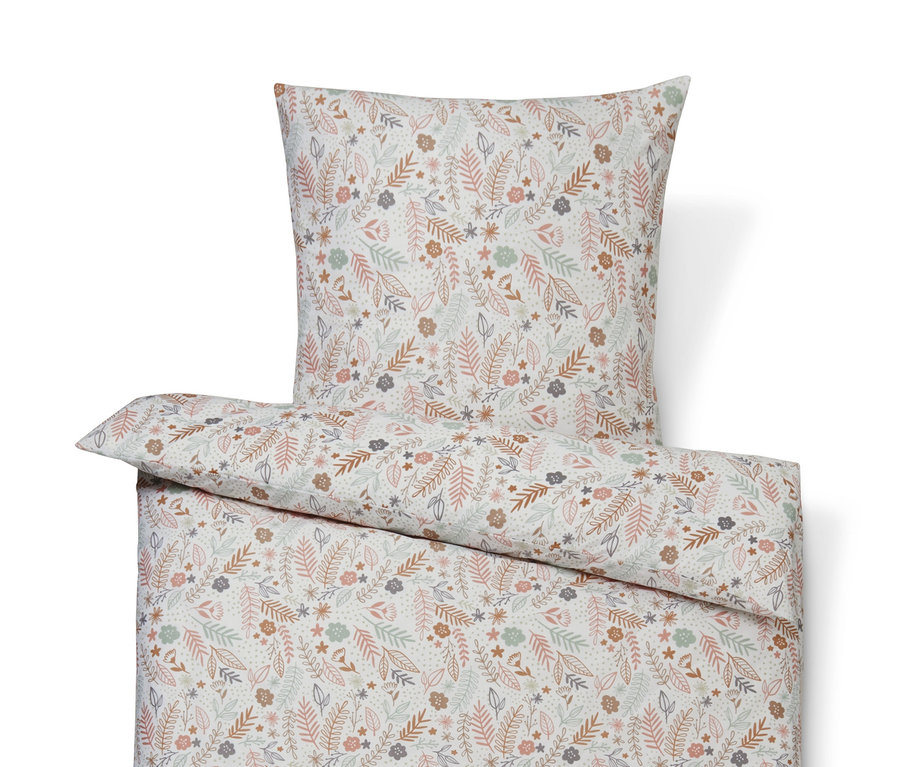 Bettwäsche-Set aus Premium-Baumwolle mit Blumenmuster.