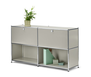 Sideboard »CN3« mit 2 versetzbaren Klappfächern, lichtgrau bei