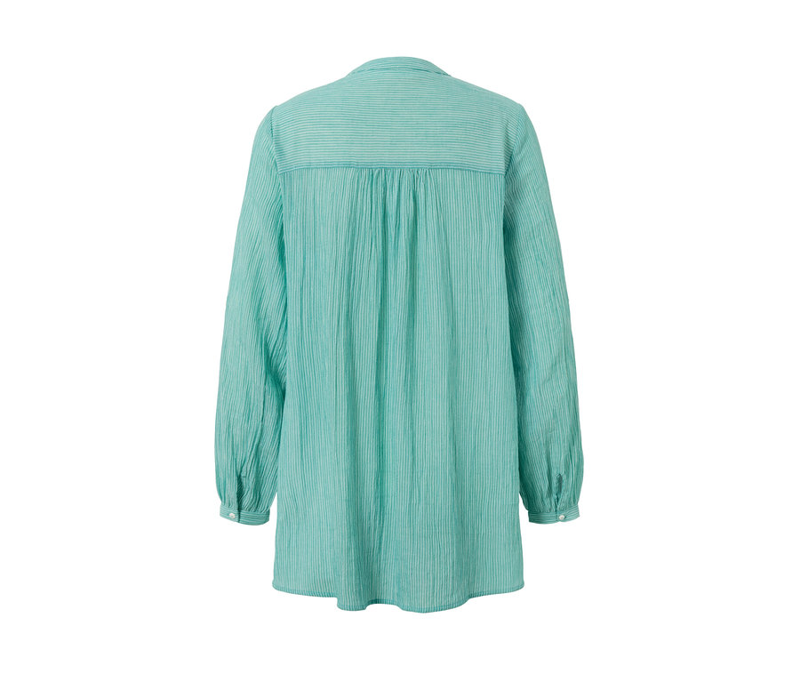 Gestreifte Longbluse von hinten.