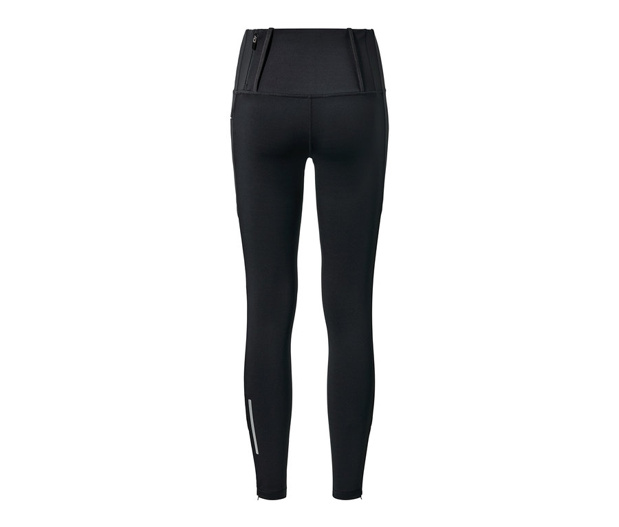 Schwarze Performance-Lauftight von hinten.