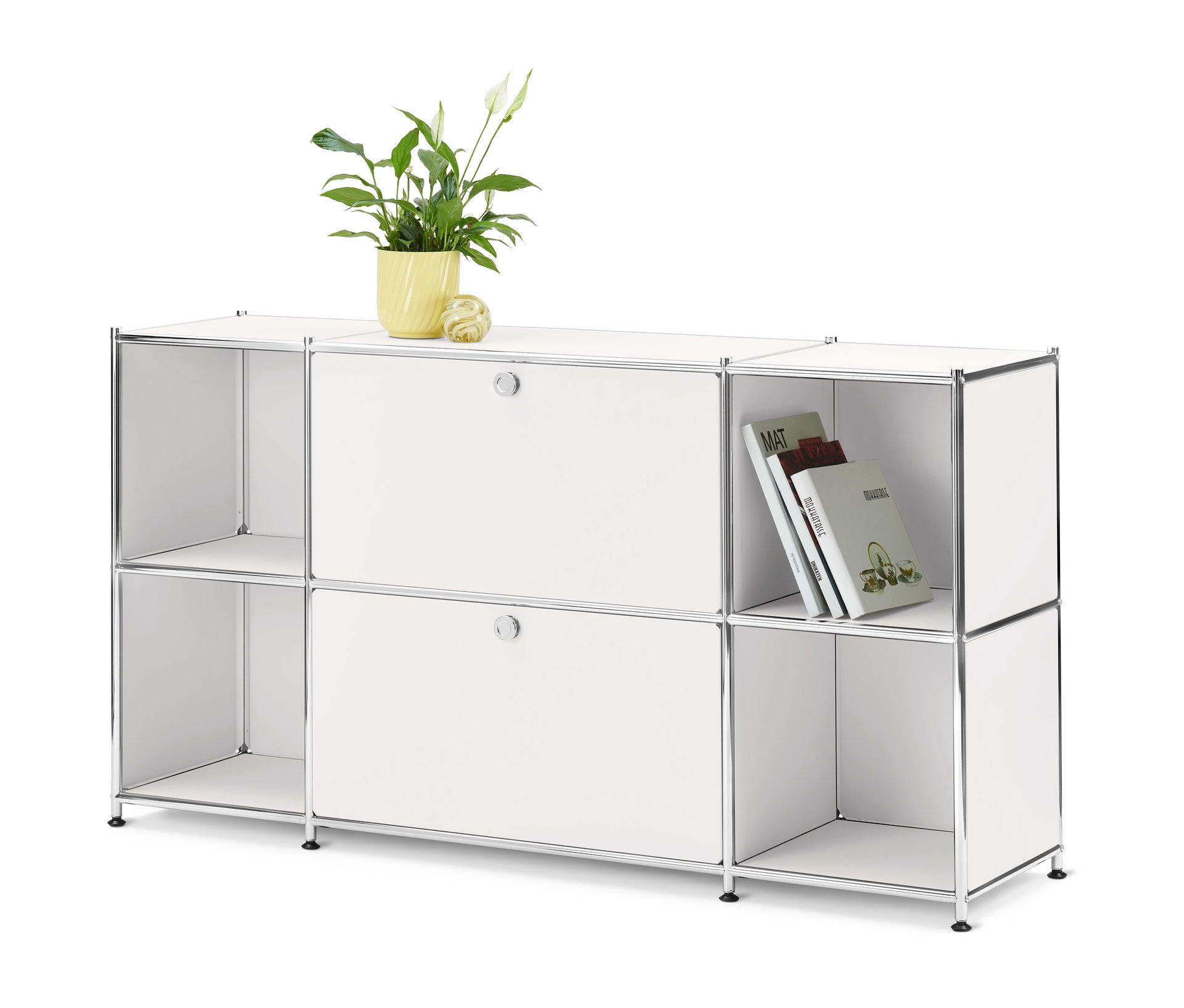Tchibo - Sideboard »Cn3« mit 2 Klappfächern - 153x40x82,5cm - chrom -