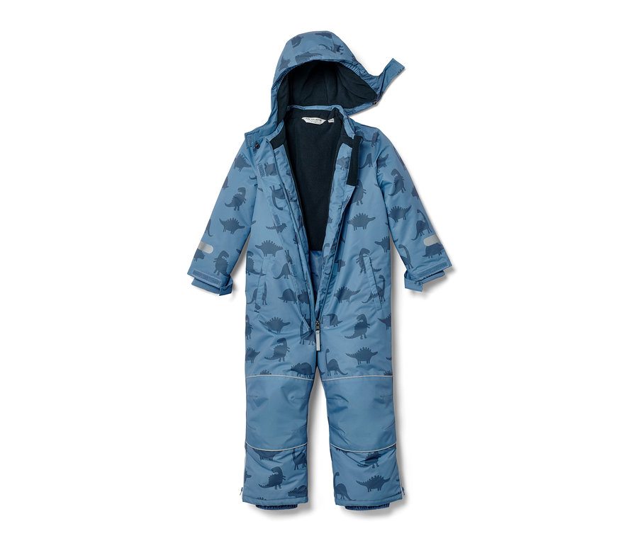 Blauer Kinder-Schneeanzug mit Dinos.