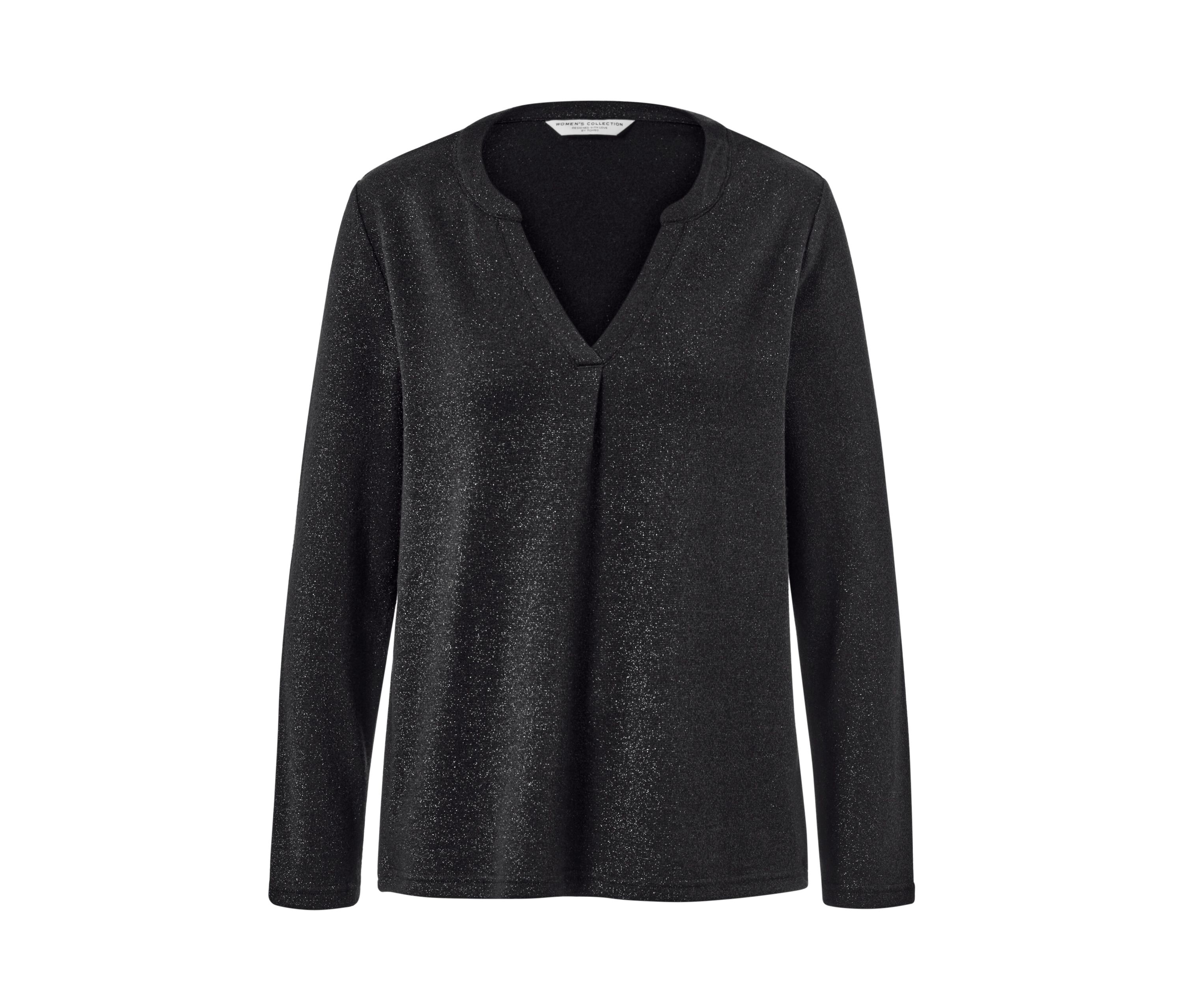 Tchibo - Glitzerndes Blusenshirt - Damen - Gr. S - silber