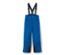Blaue Kinder-Skihose mit schwarzen Aufsätzen und schwarzen Hosenträgern.