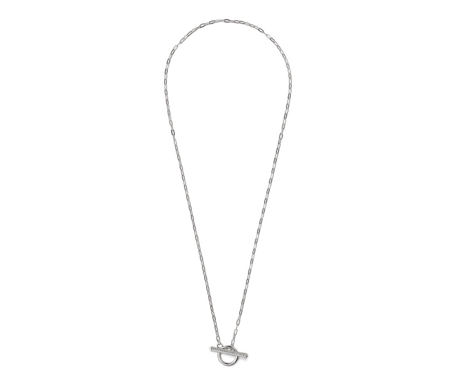 Eine 925 Silber Kette Sparkling T-Bar.