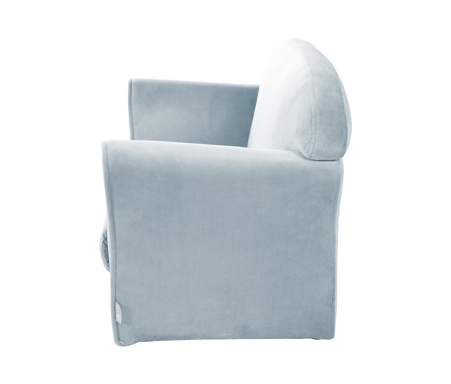 Seitenansicht des hellblauen roba Kindersofas »Lil Sofa«.