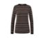 Gestreiftes Langarmshirt, schwarz-braun.