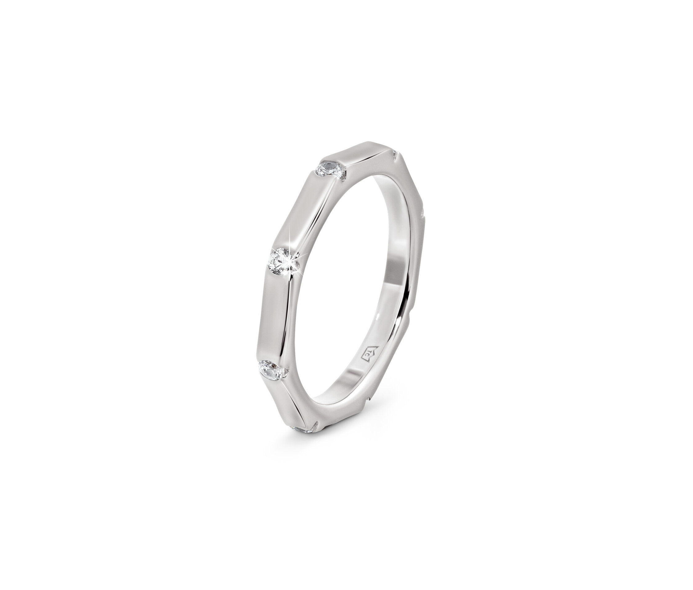 Silber Ring Octagon - Damen - Gr. 17 - silber - silber