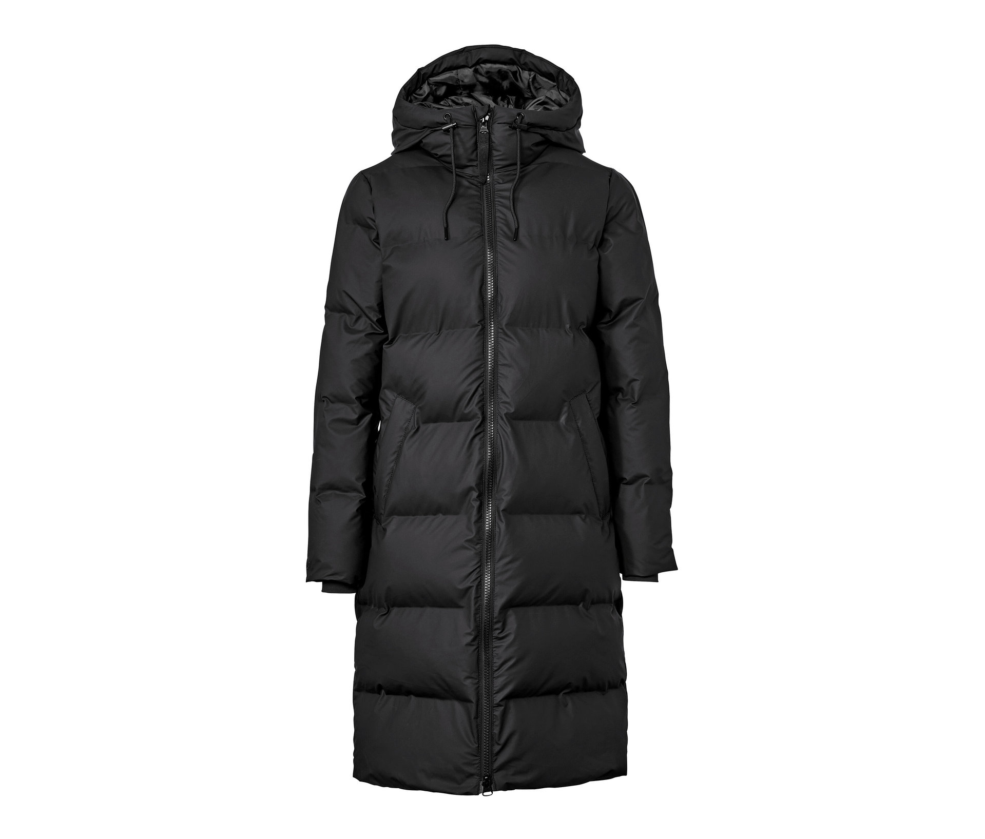 Winter-Regenmantel - Damen - Gr. 44 - schwarz - schwarz